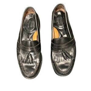 Mens G.H. Bass‎ & Co. Weejuns Black Leather Kiltie Tassel Loafers Sz  8M